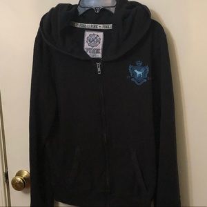 Victoria’s Secret Pink black zipper hoodie